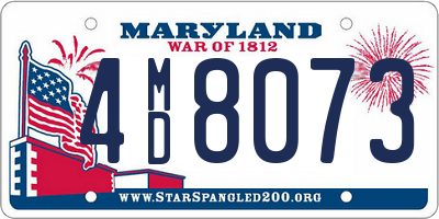 MD license plate 4MD8073