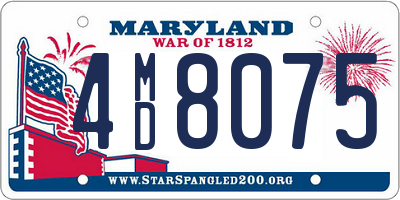 MD license plate 4MD8075