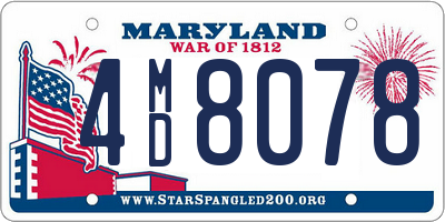 MD license plate 4MD8078