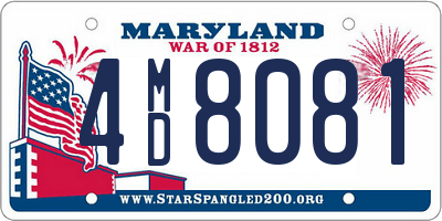 MD license plate 4MD8081