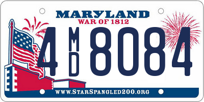 MD license plate 4MD8084