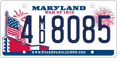 MD license plate 4MD8085