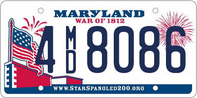 MD license plate 4MD8086