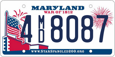 MD license plate 4MD8087