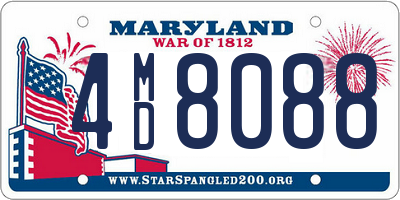 MD license plate 4MD8088