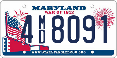 MD license plate 4MD8091