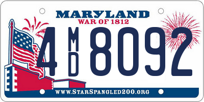 MD license plate 4MD8092