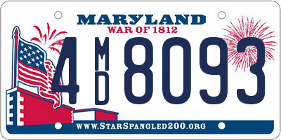 MD license plate 4MD8093