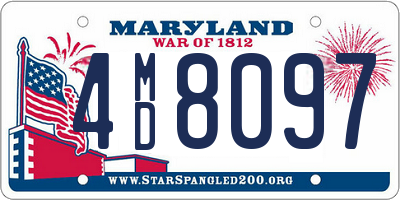 MD license plate 4MD8097