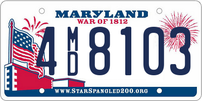 MD license plate 4MD8103