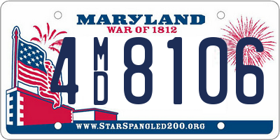 MD license plate 4MD8106