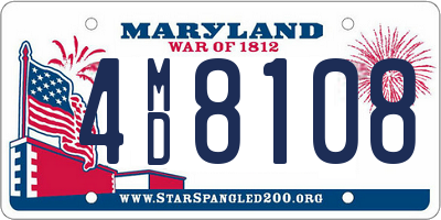 MD license plate 4MD8108