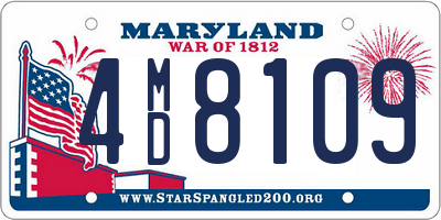 MD license plate 4MD8109