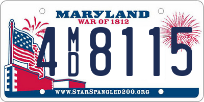 MD license plate 4MD8115