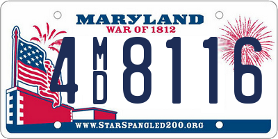 MD license plate 4MD8116