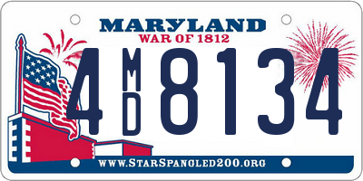 MD license plate 4MD8134