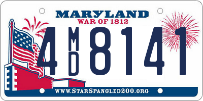 MD license plate 4MD8141