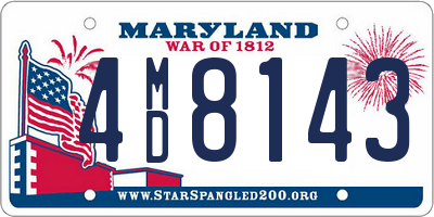 MD license plate 4MD8143