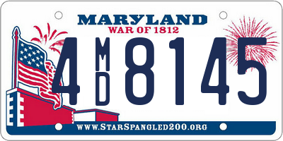 MD license plate 4MD8145