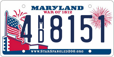 MD license plate 4MD8151