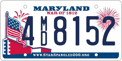 MD license plate 4MD8152