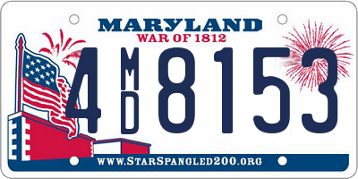 MD license plate 4MD8153