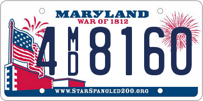 MD license plate 4MD8160