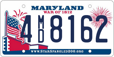 MD license plate 4MD8162