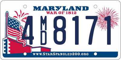 MD license plate 4MD8171