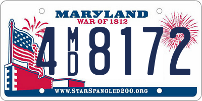 MD license plate 4MD8172