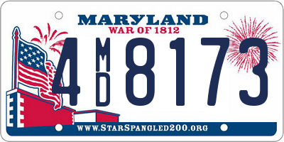 MD license plate 4MD8173