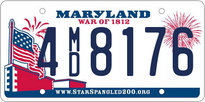 MD license plate 4MD8176