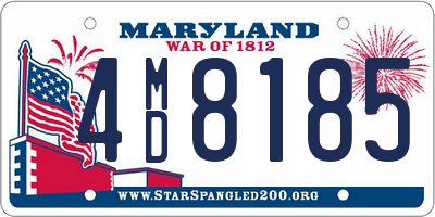 MD license plate 4MD8185