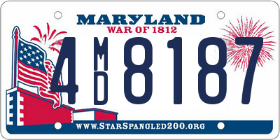 MD license plate 4MD8187