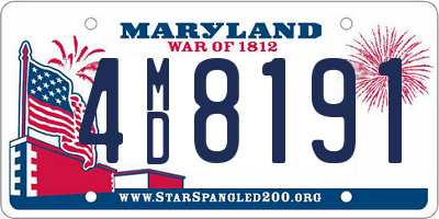 MD license plate 4MD8191