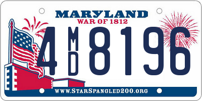 MD license plate 4MD8196
