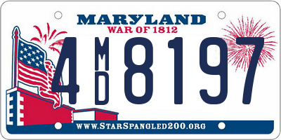 MD license plate 4MD8197