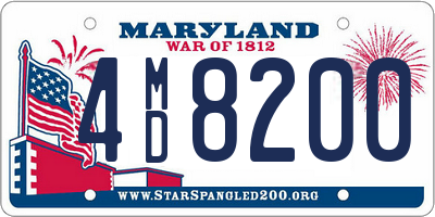 MD license plate 4MD8200