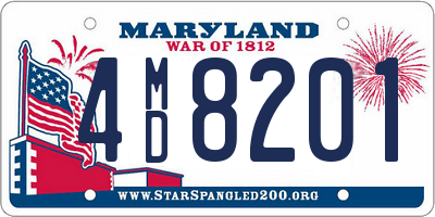 MD license plate 4MD8201