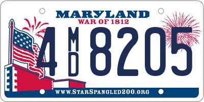 MD license plate 4MD8205