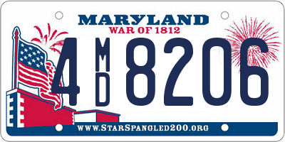 MD license plate 4MD8206