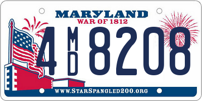 MD license plate 4MD8208