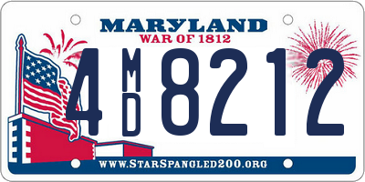 MD license plate 4MD8212