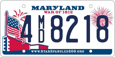 MD license plate 4MD8218