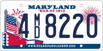 MD license plate 4MD8220