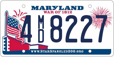 MD license plate 4MD8227