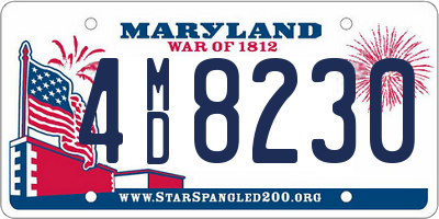 MD license plate 4MD8230