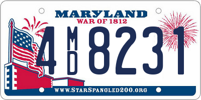 MD license plate 4MD8231