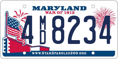 MD license plate 4MD8234