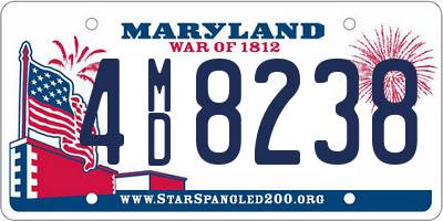 MD license plate 4MD8238